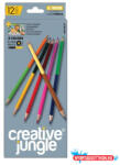 SaKOTA Színes ceruza CREATIVE JUNGLE grey kétvégű háromszögletű 12 darabos 24 színű