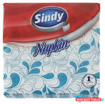 Sindy Szalvéta SINDY 1 rétegű 45 lapos 33x33 cm türkiz motívumos