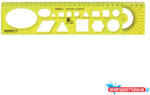 Optima Sablon vonalzó OPTIMA fluor 30cm