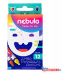 Nebulo Zsírkréta NEBULO Jumbo háromszögletű hegyezett 12 színű