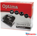 OPTIMA Lyukasztó OPTIMA H-20 2 lyukú fém 20 lap fekete