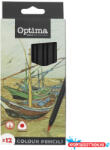 Optima Színes ceruza OPTIMA háromszögletű 12 darabos
