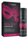 Orgie Gel stimulator pentru punctul G Orgie She Spot, efect cald-rece și vibrator, 15 ml (69-51492)