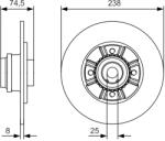 Bosch Ham. tárcsa /t/ Clio II 1.2 98-