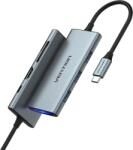Vention 7-in-1 USB-C to HDMI/USB 3.0× 3 / SD / TF / PD Docking Station 0, 15m Gray Aluminum Alloy Typ (TOPHB)
