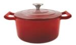 Grunberg Cratita cu Capac, Rosie, din Fonta Emailata, 26 cm, 4.8 l, Grunberg (GR8626)
