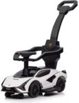  Lamborghini QLS-996T Ride-on tolókocsival, fehér (5905323218147)