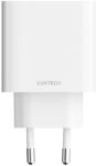 CUKTECH A19 Hálózati Töltő 30W - USB-A + USB-C - Fehér (A19)