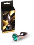 MyLove Plug anal MyLove Toys Jewellery Red Gold, oțel inoxidabil, bază cu diamant decorativ, culoarea Verde (64-00115ML)