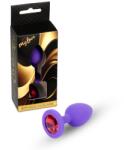 MyLove Plug anal MyLove Toys Jewellery Purple Silicone, silicon mov, bază cu diamant decorativ, marimea S (64-00082ML)