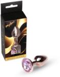 MyLove Plug anal MyLove Toys Jewellery Red Gold, oțel inoxidabil, bază cu diamant decorativ, culoarea Rose Gold (64-00107ML)