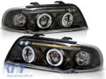  Tuning fényszóró szett halogén angel eyes karikákkal Audi A4 B5 11.1994-12.1998 sedan/kombi, bal és jobb (ABAUHX6010321)