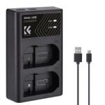 K&F Concept Încărcător dublu K&F Concept EN-EL15 cu cablu Type-C KF28.0006