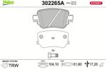 VALEO set placute frana, frana disc VALEO EXPERT 302265A (302265A)
