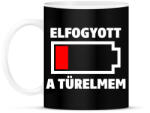 printfashion Elfogyott a türelmem - Bögre - Fekete (18133987)