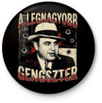 printfashion A legnagyobb gengszter - Kitűző, hűtőmágnes - Fekete (18097108)