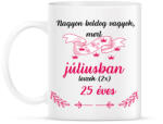 printfashion 50 (225) szülinap júl - Bögre - Fehér (18478547)