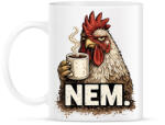 printfashion Grumpy kakas kávéval - Bögre - Fehér (18099786)