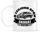 printfashion Legjobb skodás apák - Bögre - Fehér (18386441)