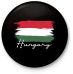printfashion Magyar zászló - Hungary - Kitűző, hűtőmágnes - Fekete (18216157)