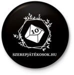 printfashion Szerepjátékosok. hu (fehér felirat) - Kitűző, hűtőmágnes - Fekete (17902432)