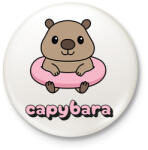 printfashion capybara pink - Kitűző, hűtőmágnes - Fehér (18043068)