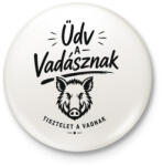 printfashion Tiszteld a vaddisznót - Kitűző, hűtőmágnes - Fehér (18436413)