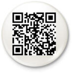 printfashion Rickroll QR kód mém - Kitűző, hűtőmágnes - Fehér (18156635)