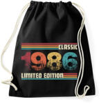 printfashion Classic 1986 - Sportzsák, Tornazsák - Fekete (18116728)