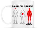 printfashion Fájdalom típusok peca fekete - Bögre - Fehér (18320071)