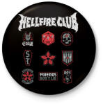 printfashion Hellfire Club Stranger Things - Kitűző, hűtőmágnes - Fekete (17953191)
