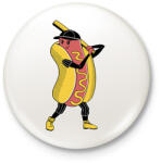 printfashion Hot dog baseball - Kitűző, hűtőmágnes - Fehér (18039468)