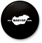 printfashion Magyar vagyok fehér - Kitűző, hűtőmágnes - Fekete (18315513)