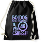 printfashion vén csibész születésnap-egyedi számmal - Sportzsák, Tornazsák - Fekete (18209247)