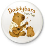 printfashion Capybara-daddy-baby - Kitűző, hűtőmágnes - Fehér (18372304)