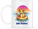 printfashion hello balaton dinó - Bögre - Fehér (18502379)