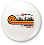 printfashion Hawkins indiana retro - Kitűző, hűtőmágnes - Fehér (18107007)