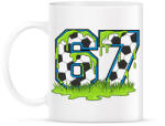 printfashion Funny Soccer Drip 67 Meme PNG - Bögre - Fehér (18374573)