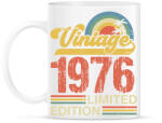 printfashion 1976 vintage 2 szülinap 50 - Bögre - Fehér (18305515)