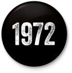 printfashion 1972 - Kitűző, hűtőmágnes - Fekete (18247665)