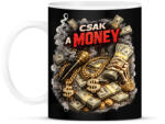 printfashion Csak a money - Bögre - Fekete (18111937)