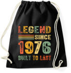 printfashion Legend 1976, 50. szülinapi minta - Sportzsák, Tornazsák - Fekete (18165482)
