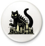 printfashion Catzilla - Kitűző, hűtőmágnes - Fehér (17967019)