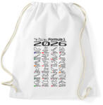 printfashion Formula 1 2026 naptár - Sportzsák, Tornazsák - Fehér (18063026)
