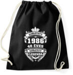 printfashion 40 éves - Sportzsák, Tornazsák - Fekete (18092531)