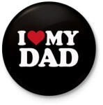 printfashion I love my dad - Kitűző, hűtőmágnes - Fekete (18415357)