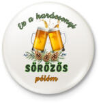 printfashion Karácsonyi sörözős póló - Kitűző, hűtőmágnes - Fehér (17904681)