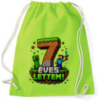 printfashion 7 éves lettem - Sportzsák, Tornazsák - Limezöld (18346808)