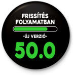 printfashion Frissítés folyamatban szülinapi 50 - Kitűző, hűtőmágnes - Fekete (18260938)