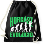 printfashion horgász evolúció - Sportzsák, Tornazsák - Fekete (18317489)